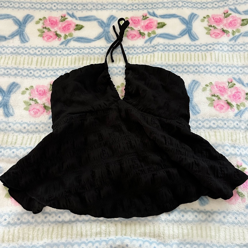 Black Halter Top